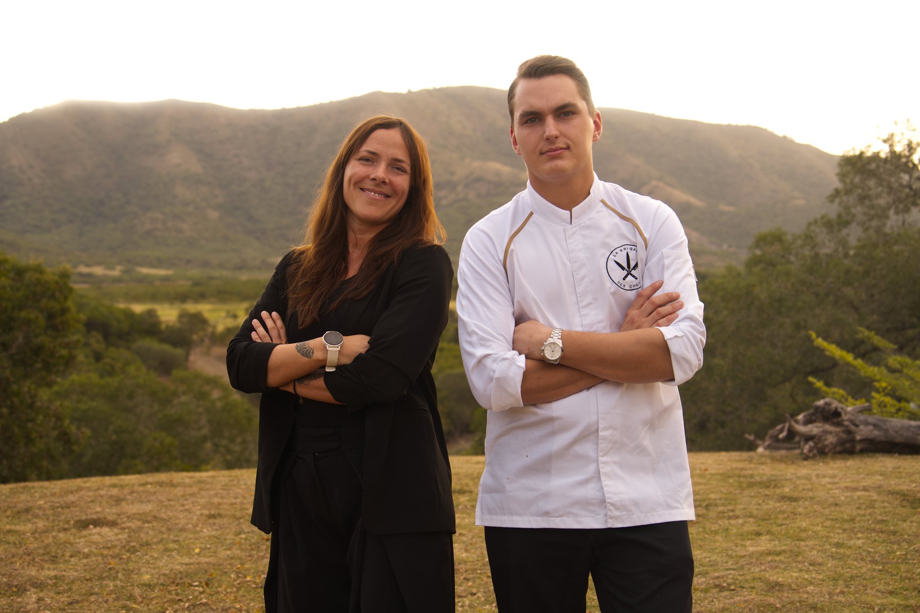 Wistan Lallement and Maëva, sommelier, at Le Rivland