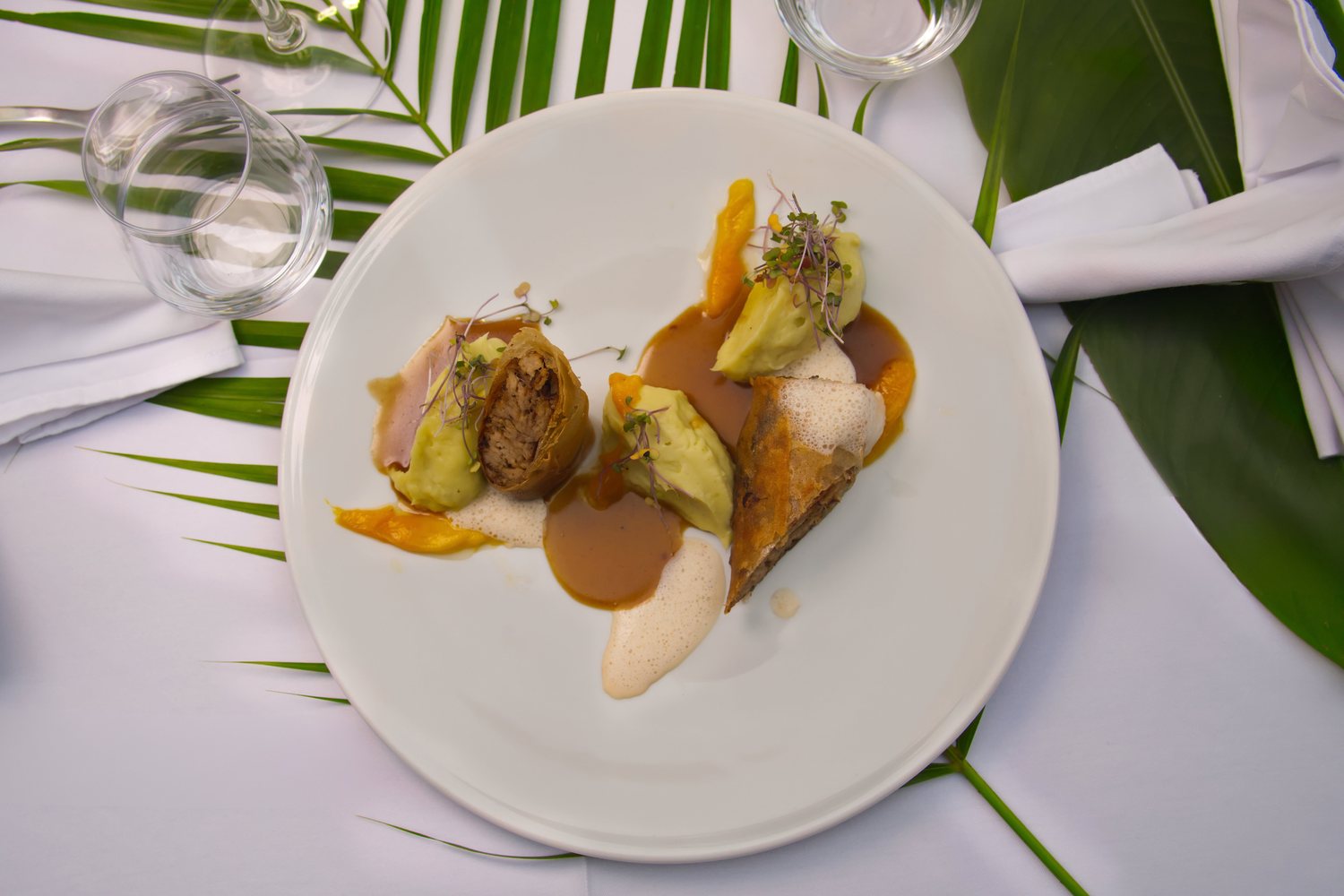A plate from the menu, seen from above